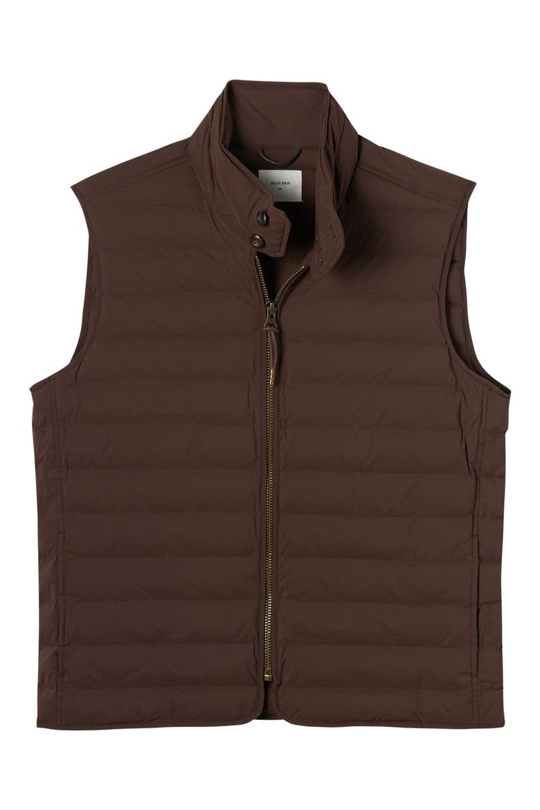 Baffle Water Resistant Insulated Vest, Alternate, color, DARK BROWN