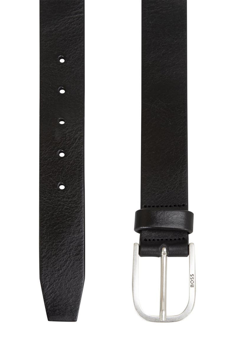 Kai Full Grain Leather Belt, Alternate, color, BLACK