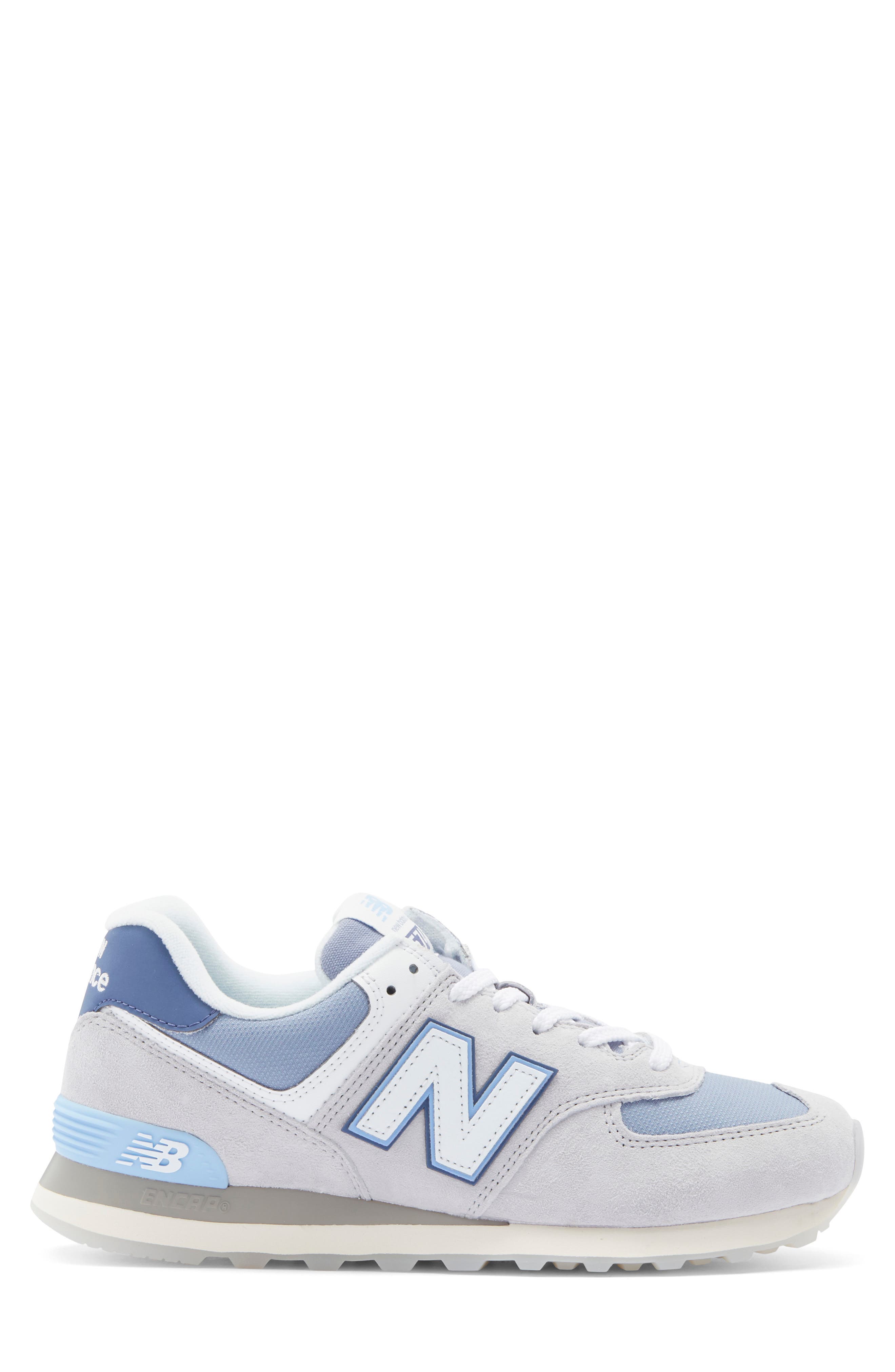 New Balance Gender Inclusive 574 Sneaker, Alternate, color, Pearl Grey/ Nb White
