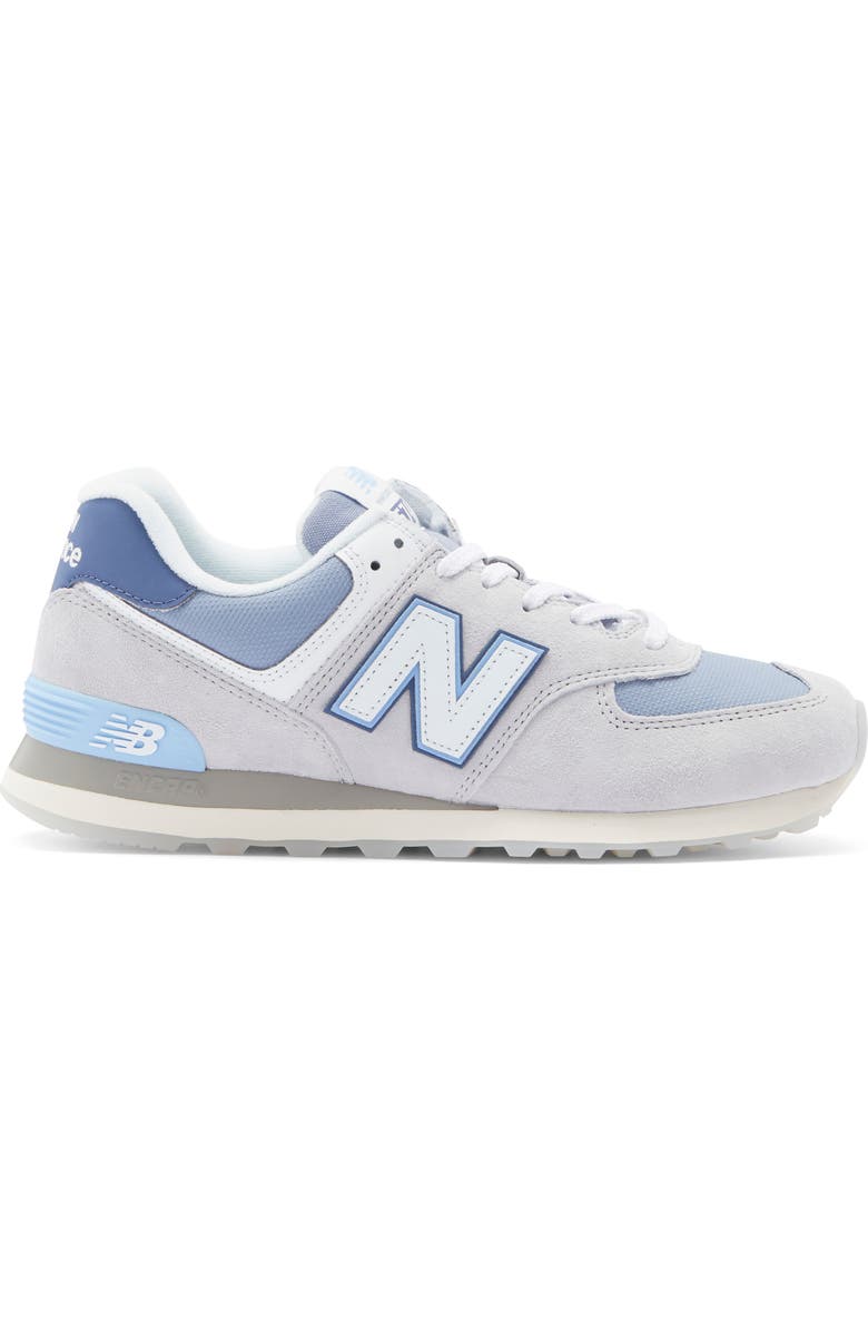 New Balance Gender Inclusive 574 Sneaker, Alternate, color, Pearl Grey/ Nb White