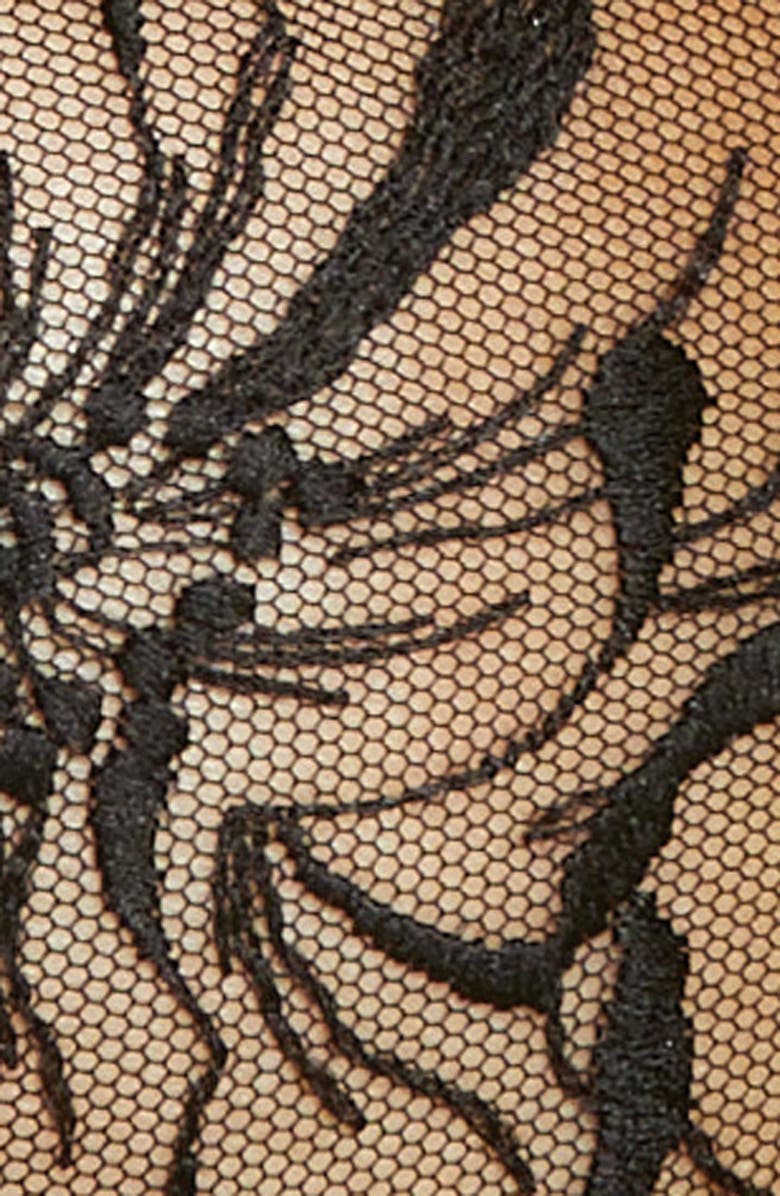 Chantelle Lingerie Fleurs Demi Bra, Alternate, color, Black