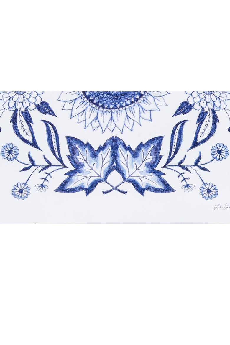 Blue Harvest Sunflower Decorative Wall Art, Alternate, color, Blue