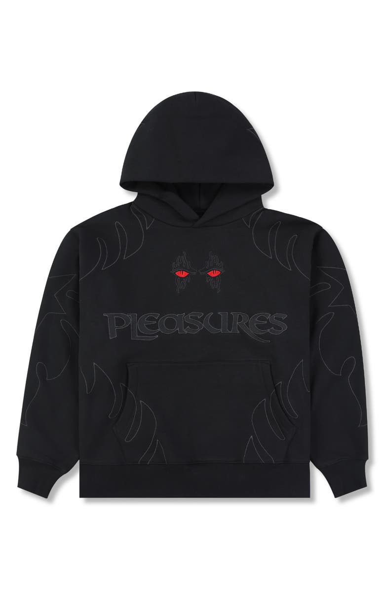 PLEASURES Afterlife Cotton Blend Hoodie, Alternate, color, Black