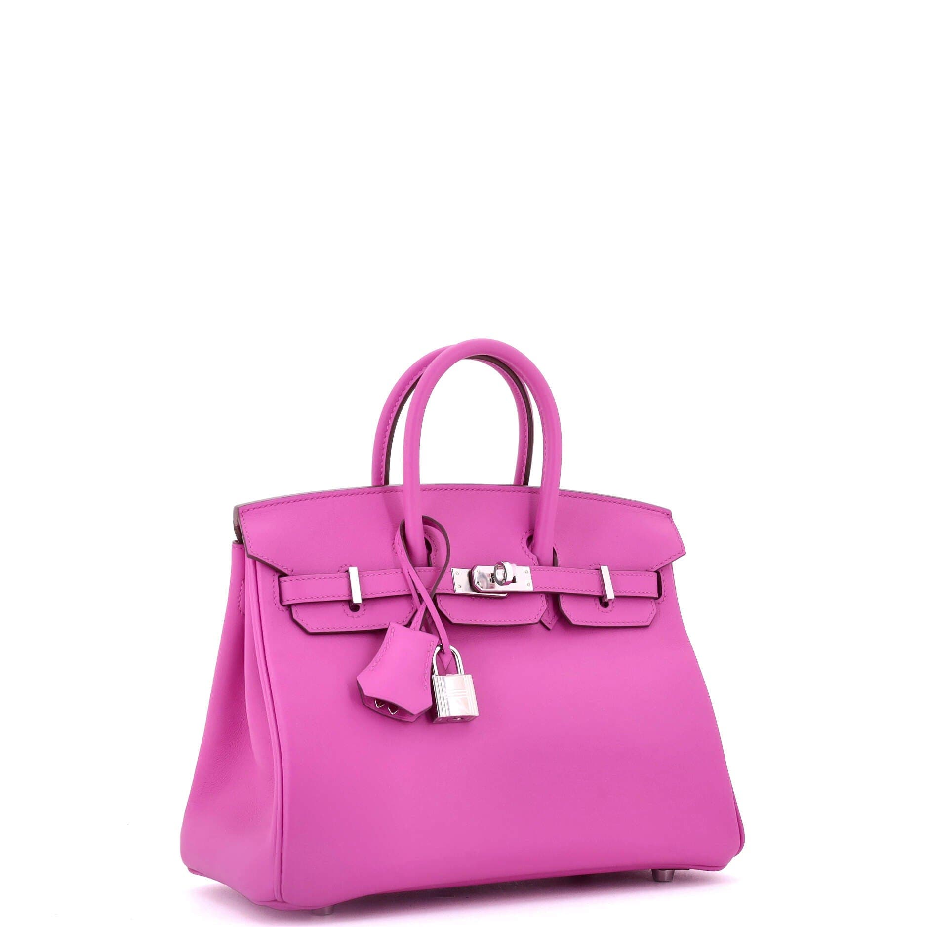 Pre-Owned Hermes Birkin Handbag Pink Swift with Palladium Hardware 25, Alternate, color, 