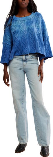 Washed Ashore Cable Stitch Cotton Sweater