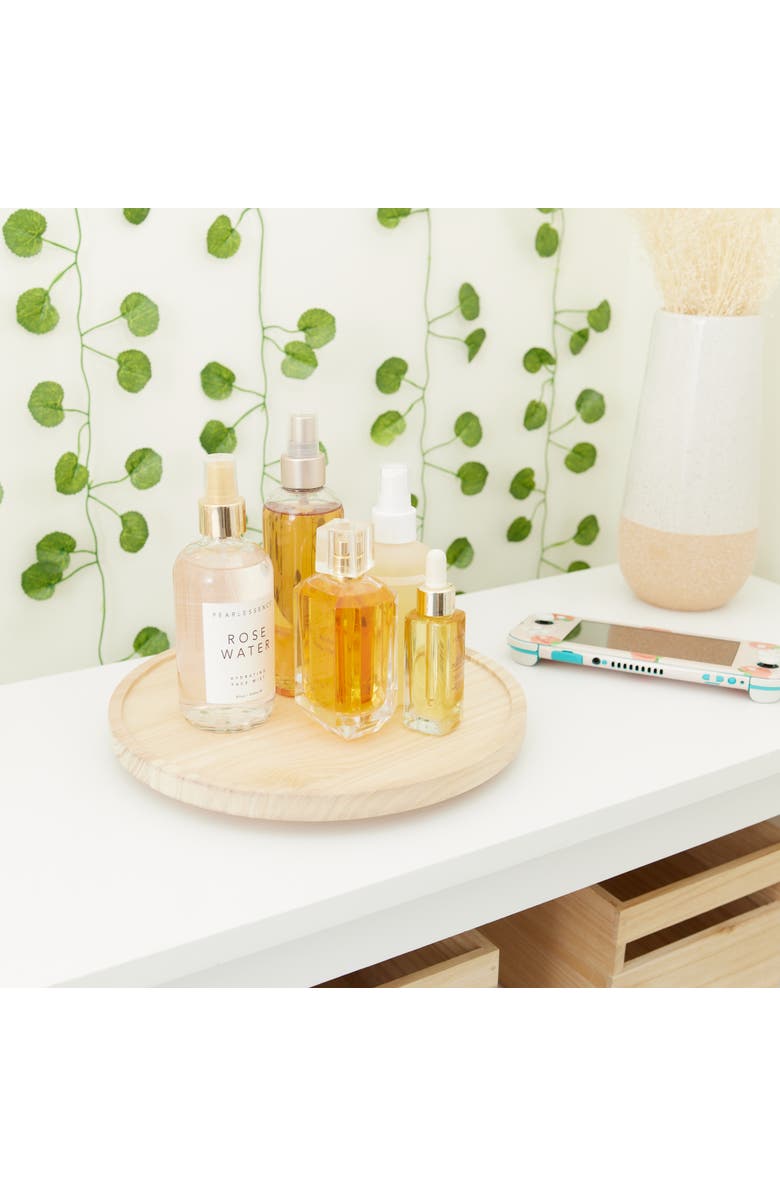 iDesign Set of 3 Round 10.5-Inch Paulownia Wood Lazy Susan, Natural, Alternate, color, Natural