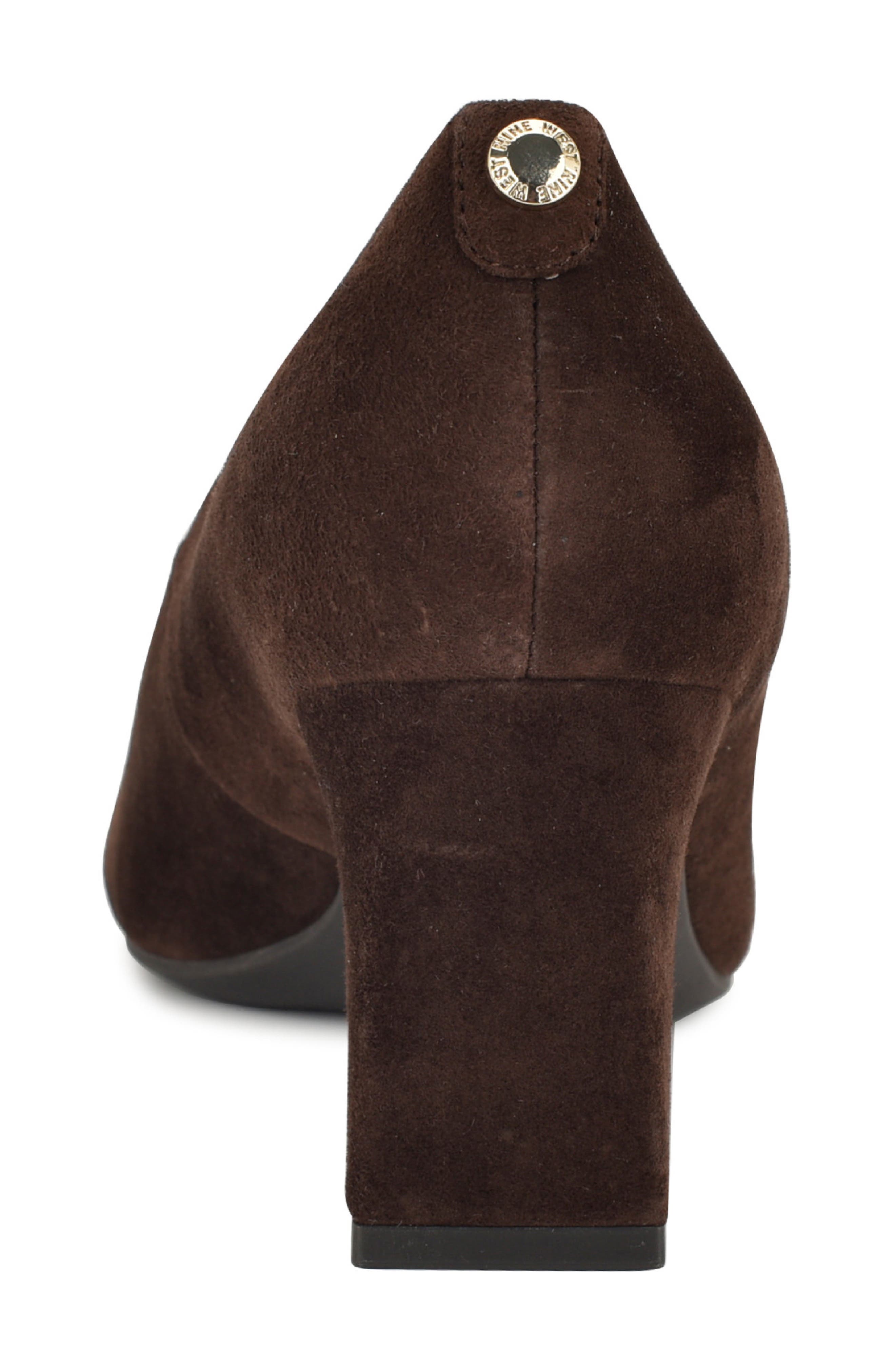 Kalore 9x9 Pointed Toe Pump, Alternate, color, DARK BROWN