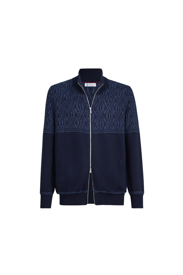 Cotton cardigan, Alternate, color, Navy Blue