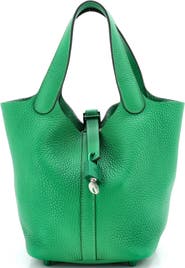 Pre-Owned Hermes Monochrome Picotin Lock Bag Clemence PM