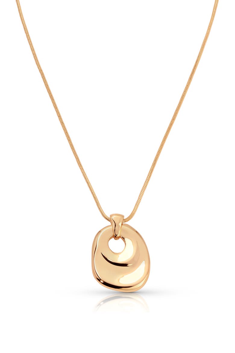 Liquid Pendant Necklace, Alternate, color, GOLD