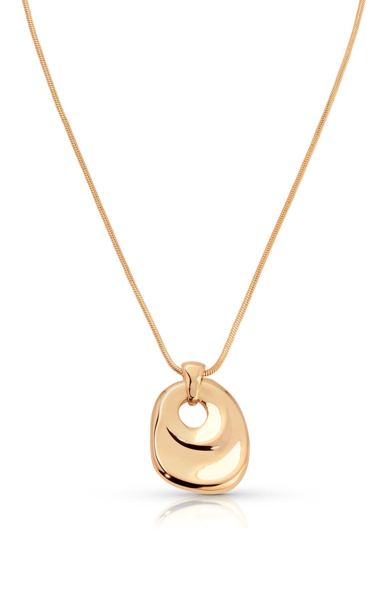 Ettika Liquid Pendant Necklace, Alternate, color, Gold