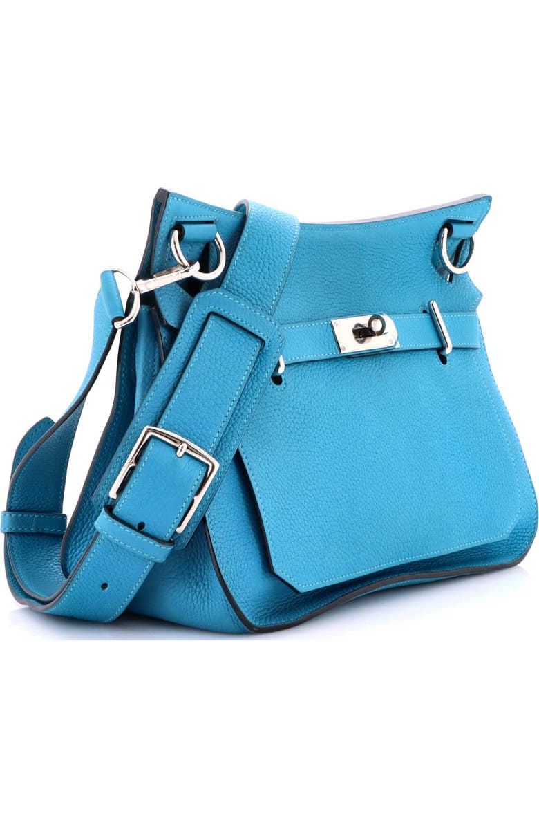 Pre-Owned Hermes Jypsiere Bag Clemence 31, Alternate, color, Turquoise