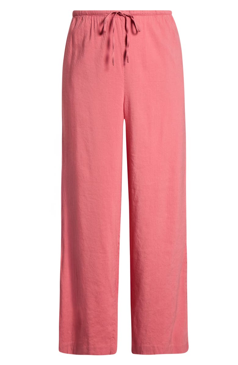 Nordstrom Wide Leg Linen Blend Pants, Alternate, color, Pink Clay