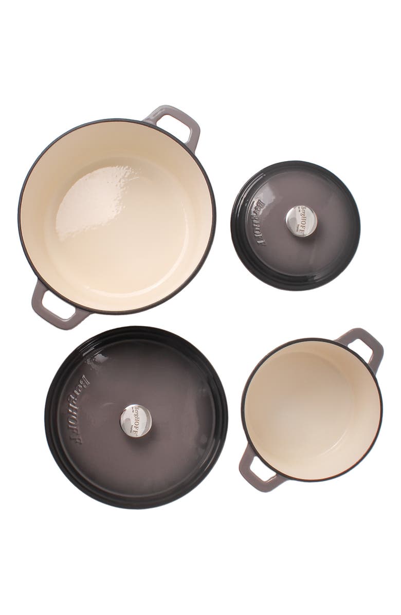 BergHOFF International 4pc Cast Iron 3qt Set, Alternate, color, Grey