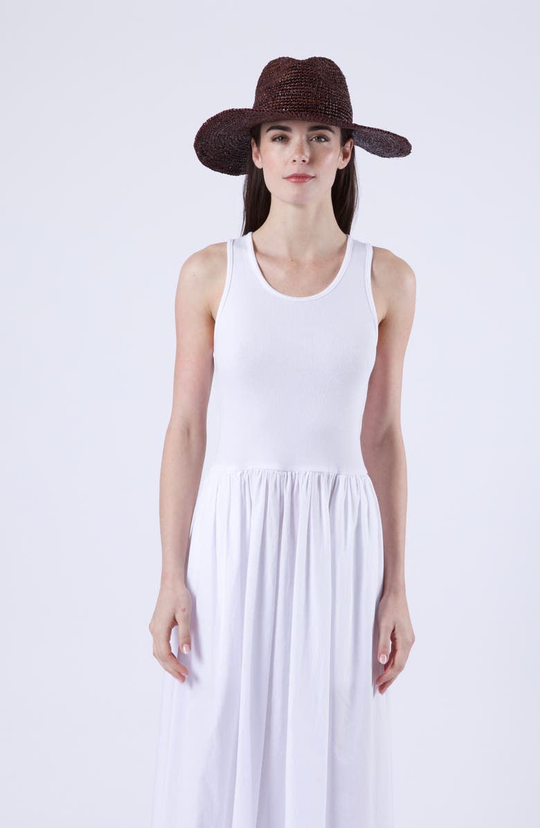 Eugenia Kim Emmanuelle Packable Crochet UPF 50+ Fedora, Alternate, color, Espresso