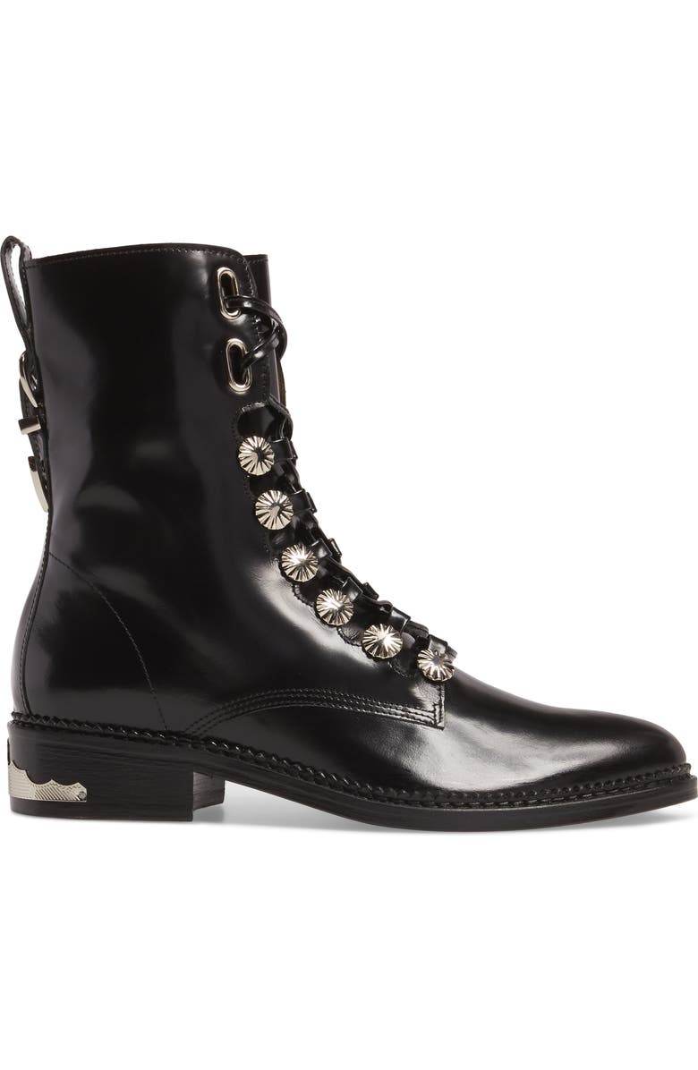 Toga Pulla Embellished Lace-Up Boot, Alternate, color,