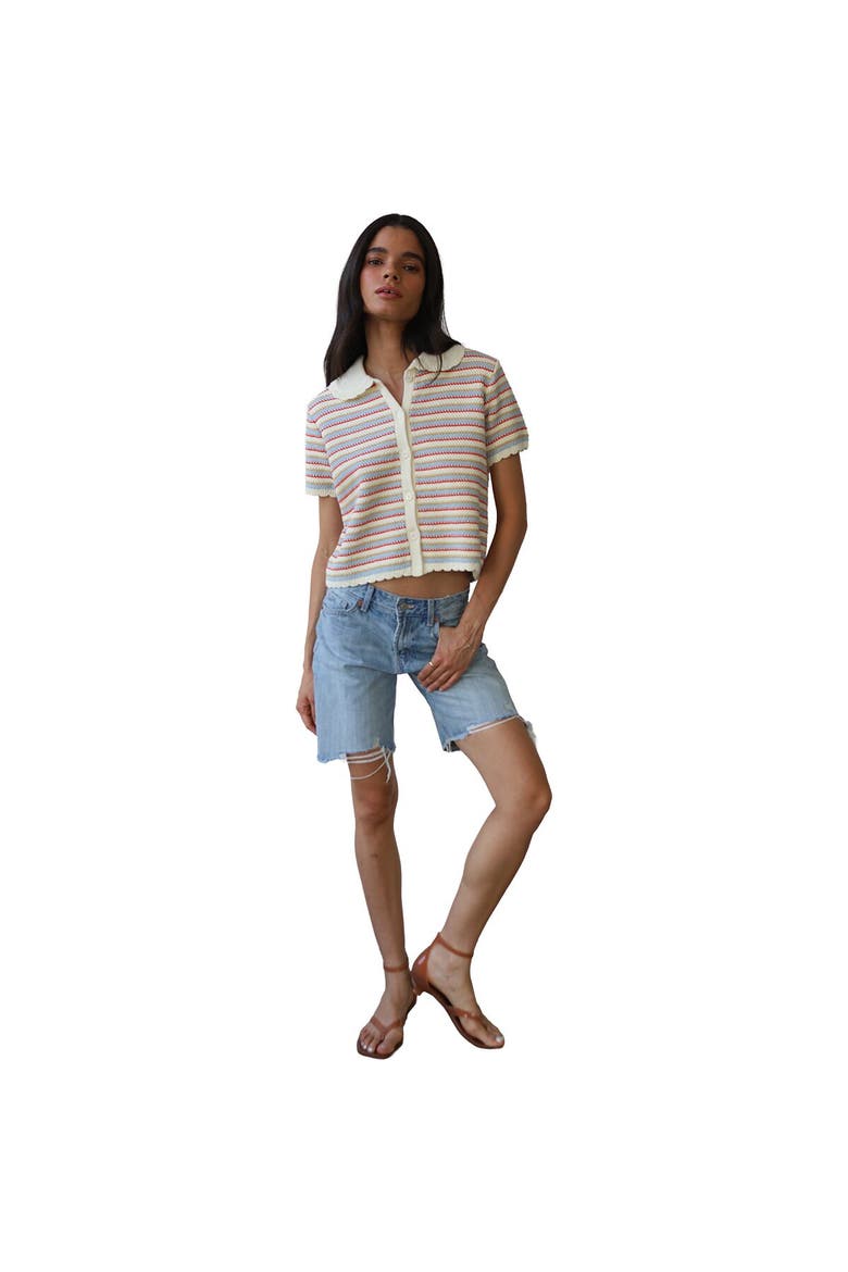 Mai Crochet Polo - Women's, Alternate, color, Creme