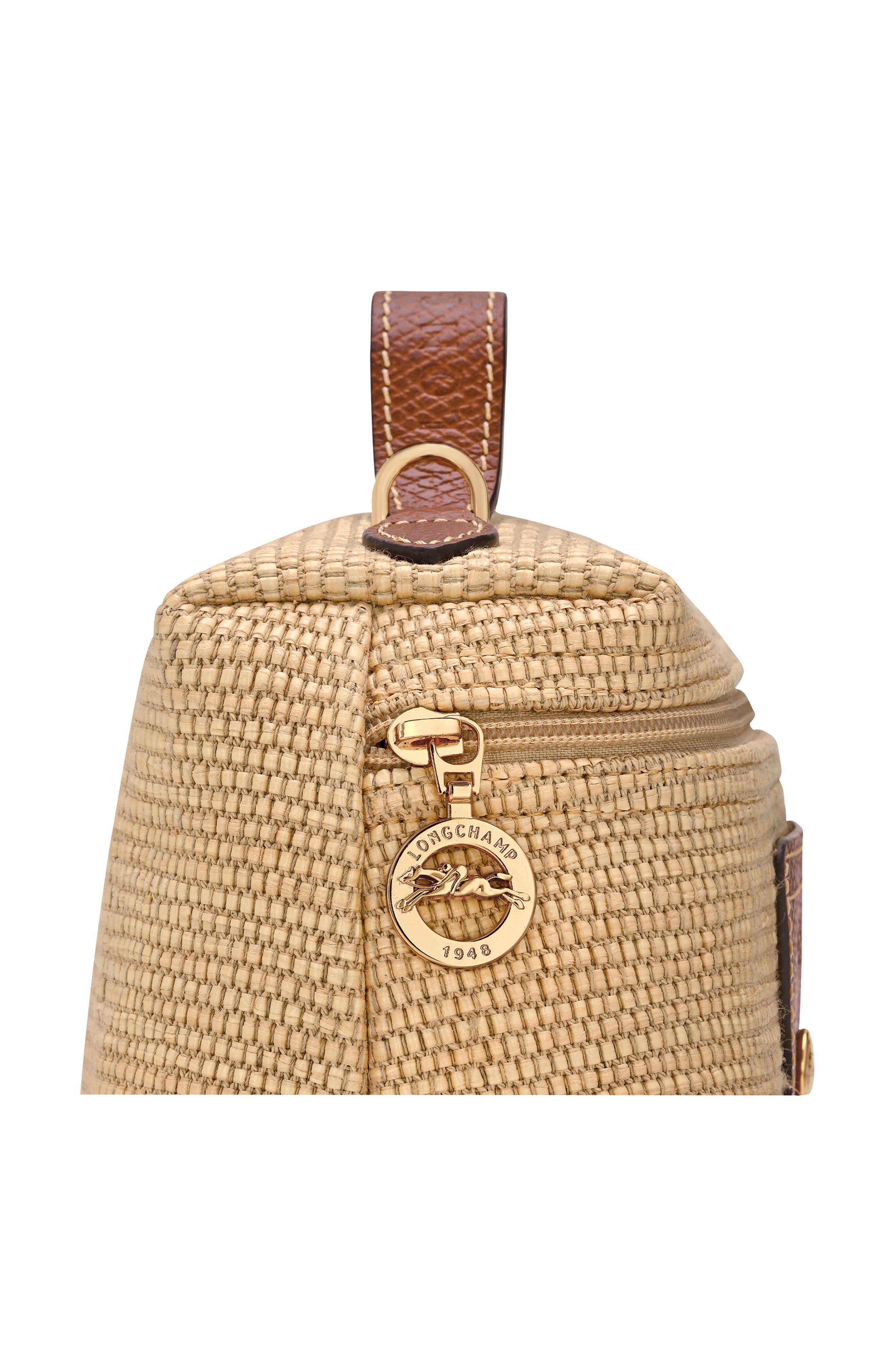 Longchamp Extra Small Le Panier Pliage Crossbody Bag, Alternate, color, Brown