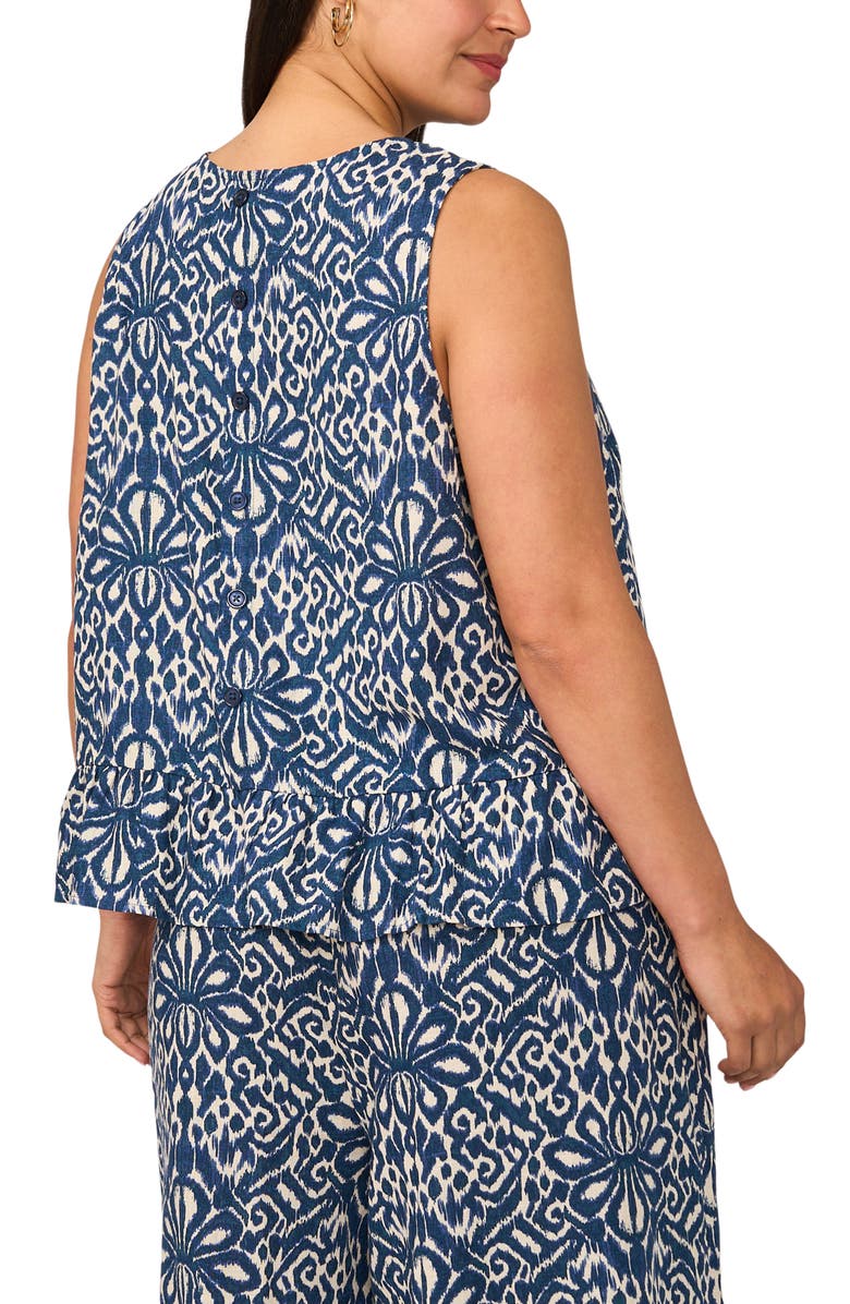Vince Camuto Sleeveless Peplum Top, Alternate, color, Oceanside