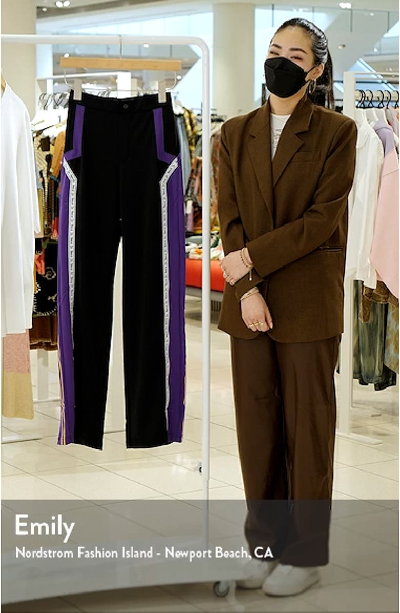 Women's Qore Purple Los Angeles Lakers Nostalgic Tracksuit Pants, sales video thumbnail