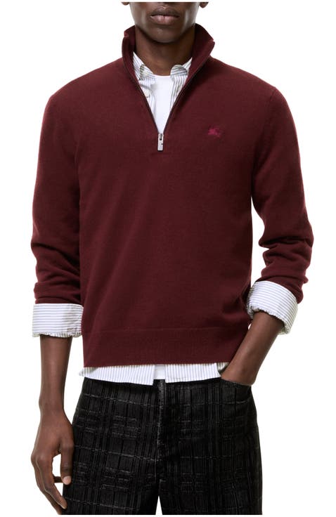 Cashmere Blend Half-zip Sweater