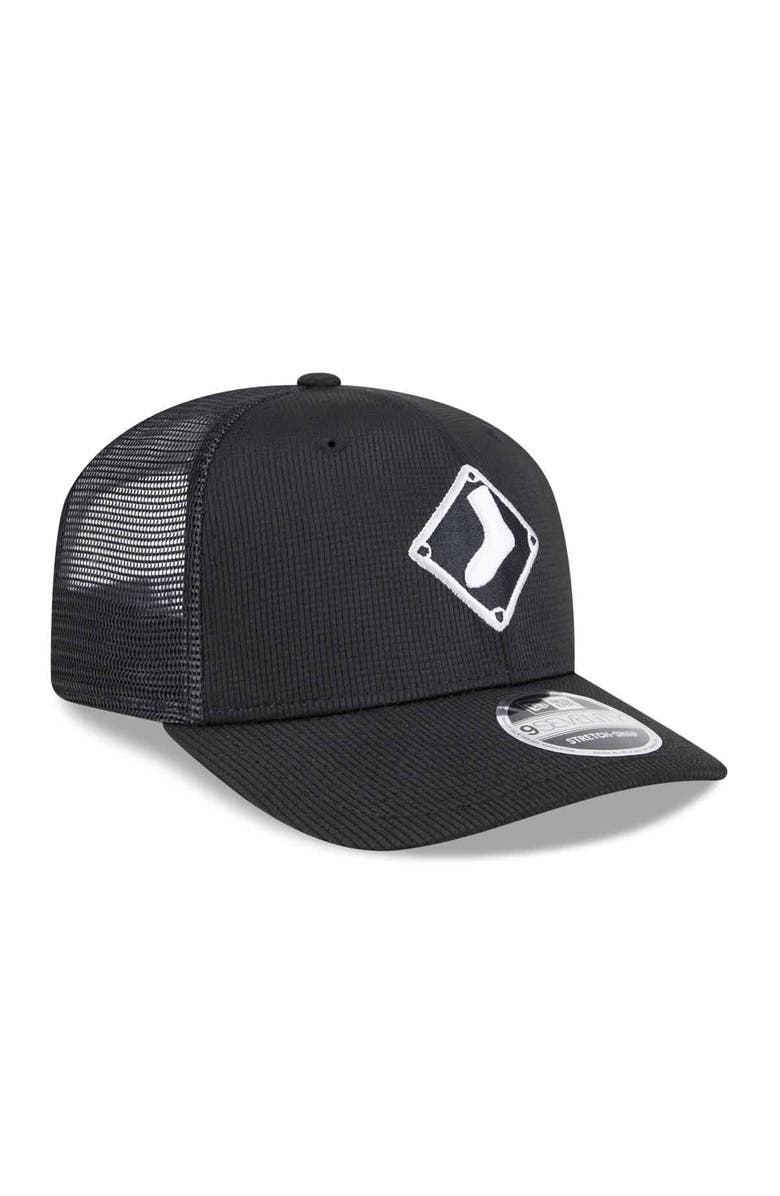 New Era Men's New Era  Black Chicago White Sox 2025 Batting Practice 9SEVENTY Stretch-Snap Trucker Hat, Alternate, color, Black