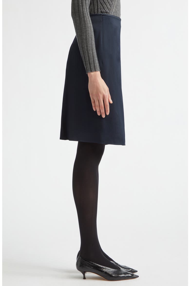 Envers Sablé Satin A-Line Skirt, Alternate, color, MIDNIGHT