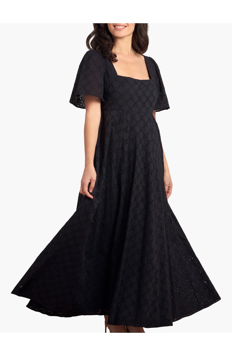 Needle & Thread Marisol Cotton Broderie Ankle Gown, Main, color, Jet Black