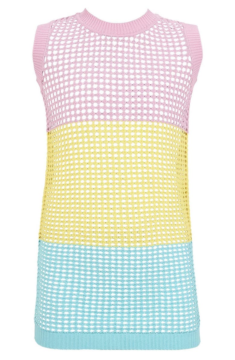 PQ SWIM Kids' Tia Crochet Cover-Up, Main, color, Pop Pink