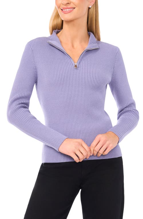 Halogenr Halogen(r) Rib Quarter Zip Sweater In Blue