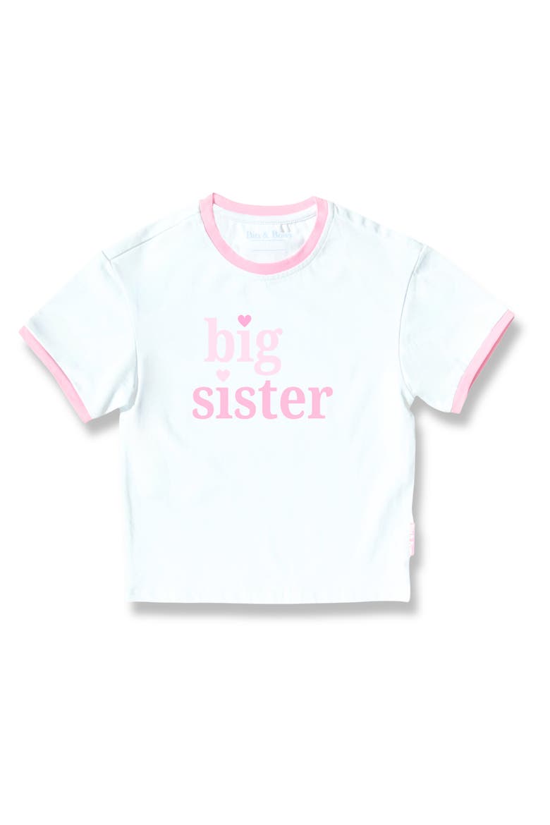Big Sister T-Shirt, Main, color, White/Pink