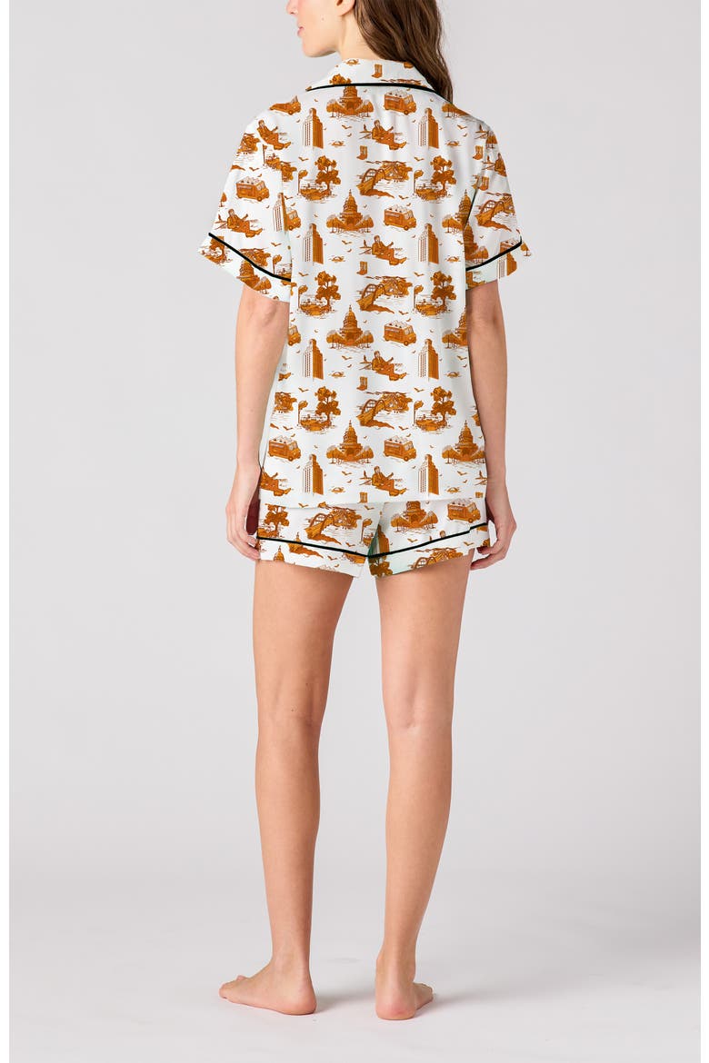 Austin Toile Shorts Set, Alternate, color, Orange