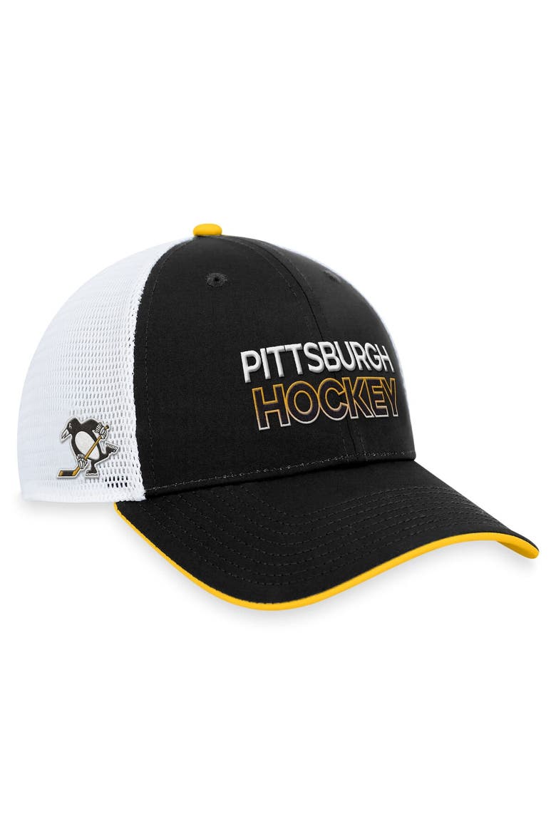 Men's Fanatics Branded Black Pittsburgh Penguins Authentic Pro Alternate Jersey Trucker Adjustable Hat, Main, color, Black