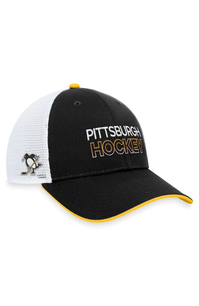 FANATICS Men's Fanatics Branded Black Pittsburgh Penguins Authentic Pro Alternate Jersey Trucker Adjustable Hat, Main, color, Black