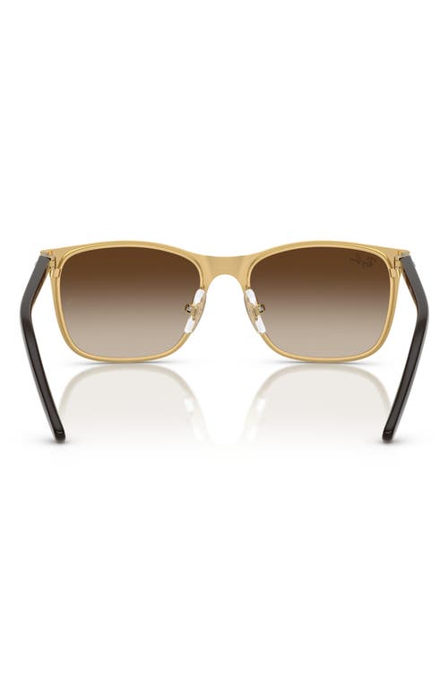 Ray Ban Ray-ban 48mm Gradient Square Sunglasses In Brown Gradient