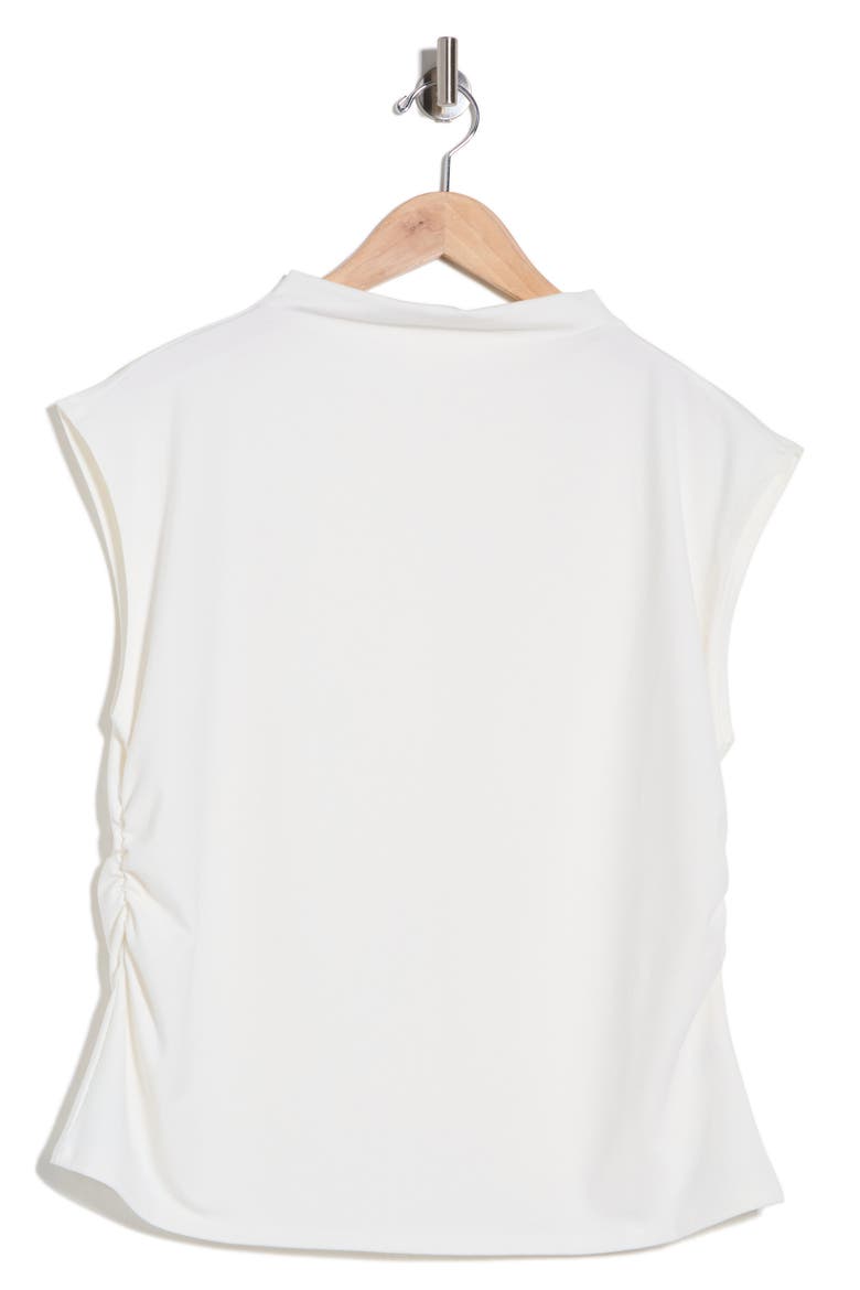 Ruched Mock Neck Top, Alternate, color, IVORY TOFU
