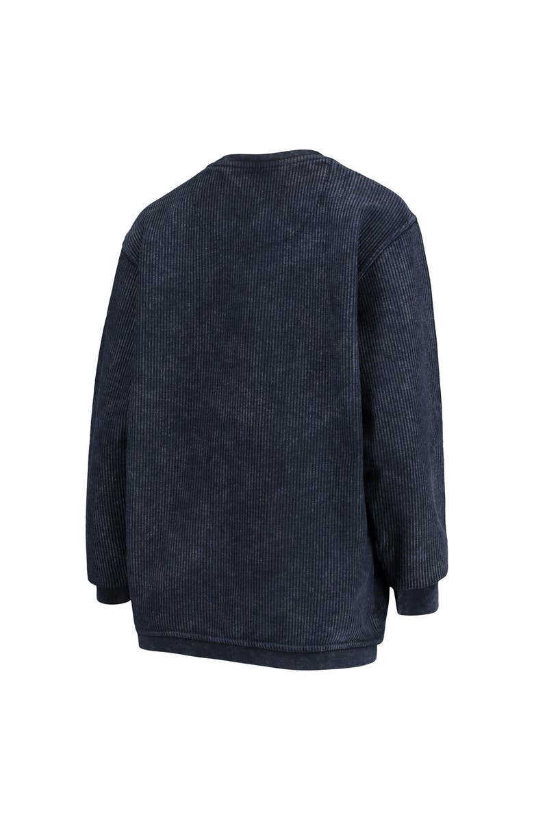 PRESSBOX Women's Pressbox Navy Arizona Wildcats Comfy Cord Vintage Wash Basic Arch Pullover Sweatshirt, Alternate, color, 
