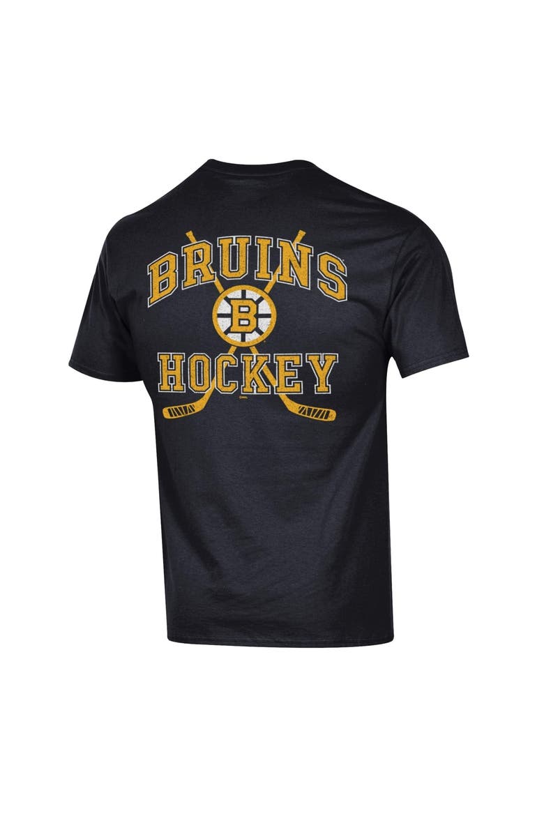 Men's Champion  Black Boston Bruins Stick With It Jersey T-Shirt, Alternate, color, Black