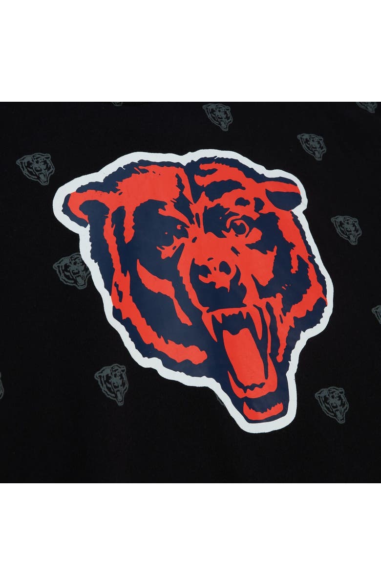 Mitchell & Ness Men's Mitchell & Ness Black Chicago Bears Allover Print Fleece Pullover Hoodie, Alternate, color,