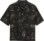 AllSaints Terra Print Short Sleeve Button-Up Shirt