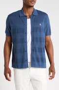 Original Penguin Honeycomb Stripe Cotton Polo Sweater