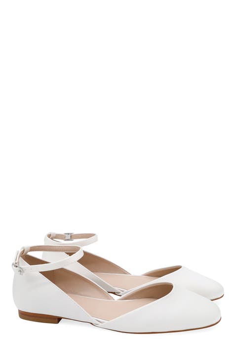 Gloria Satin Round Toe Flat