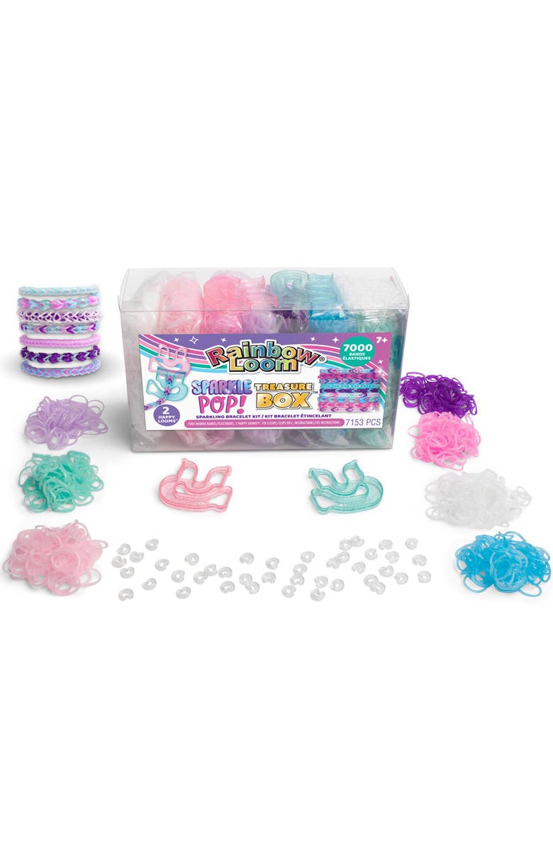 Rainbow Loom Sparkle Pop Treasure Box 7000 Bands, DIY Kit, Kids 7+, Main, color, Multicolored