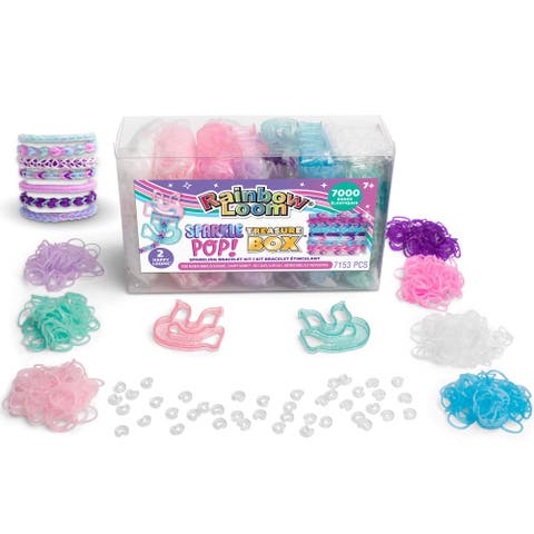 Sparkle Pop Treasure Box 7000 Bands, DIY Kit, Kids 7+