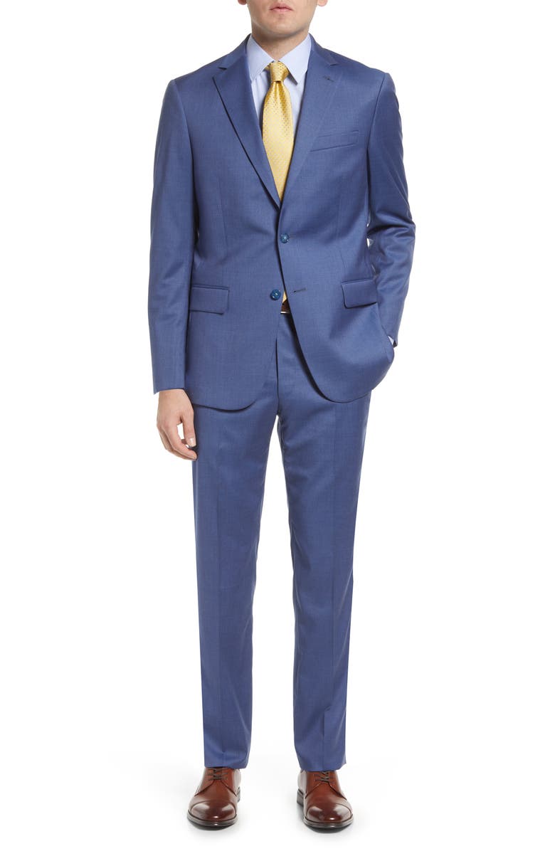 Hart Schaffner Marx New York Fit Soft Stretch Wool 2-Piece Suit, Main, color, 