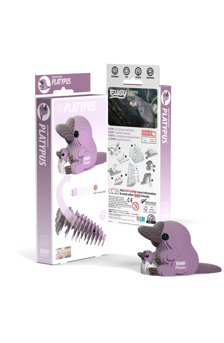 Eugy Puzzles Platypus 3D Puzzle, Main, color, NO COLOR