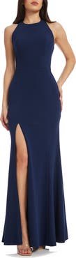 Dress the Population Paige Halter Neck Mermaid Gown