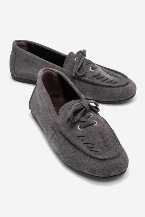 Forever & Always Shoes Lorven Leather Lace Up Loafer In Animal Print