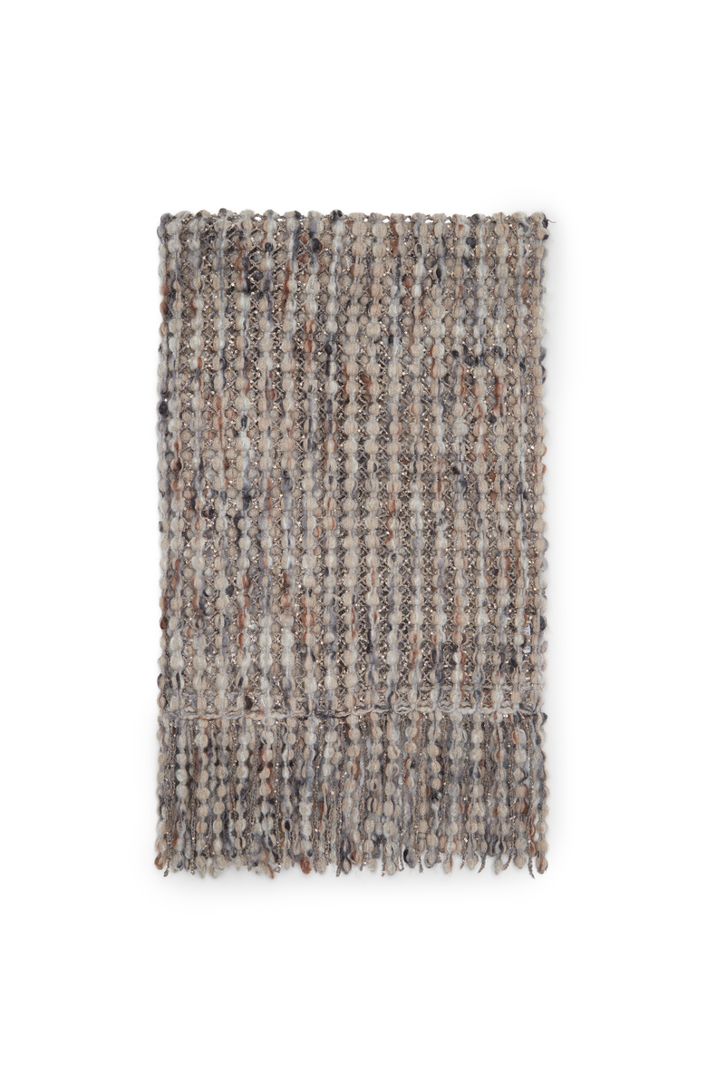 Brunello Cucinelli Balloon Net knit scarf, Main, color, Anthracite