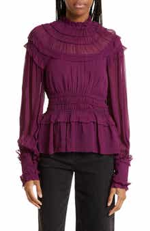 FARM Rio Ruffle Peplum Top